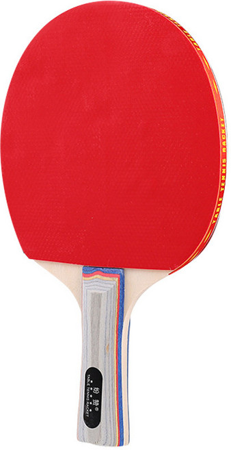 成品成人中小學生兒童比賽訓練初學者乒乓球拍橫拍直拍雙拍兩支裝, 1個, 紛贊-二星普通入門【單隻長柄】無包無球