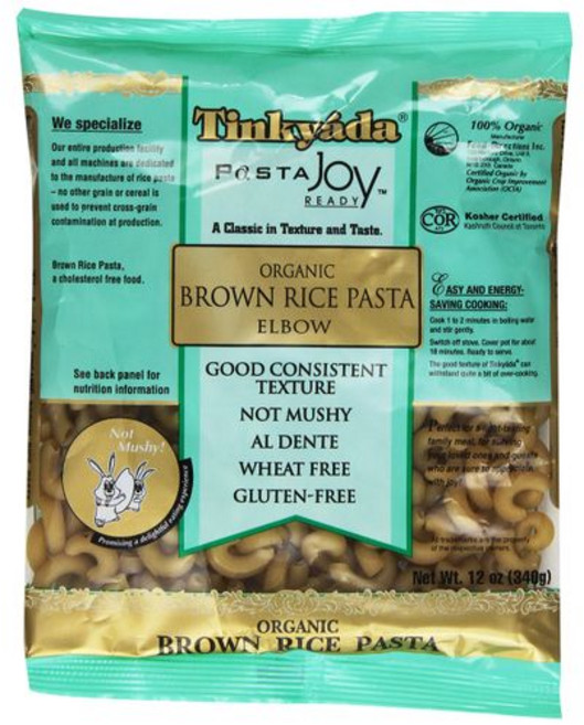 팅카야다 유기농 현미 파스타 엘보우 12온스 (12개 묶음) Tinkyada Organic Brown Rice Pasta Elbow 12 Ounce (Pack of 12), 1개, 340g