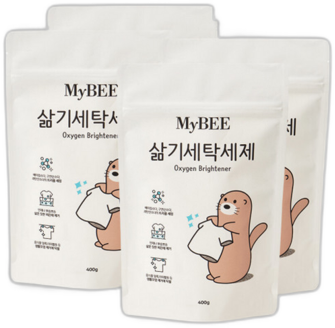 마이비 삶기세탁세제 리필, 4세트, 400g