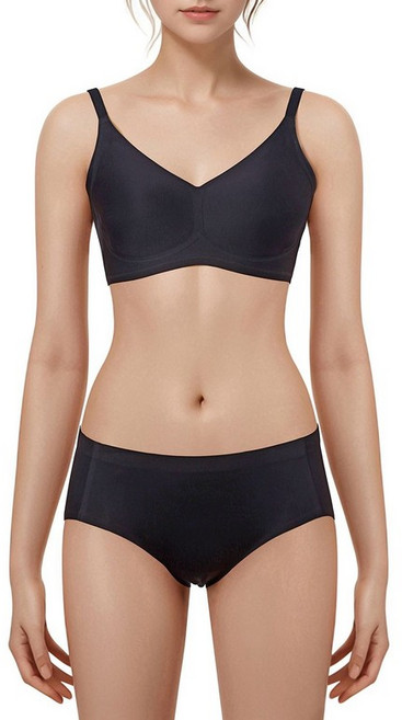 트라이엄프 노와이어 무봉제 브릿지 브라팬티세트 TEWBR611BP611BK 2847422