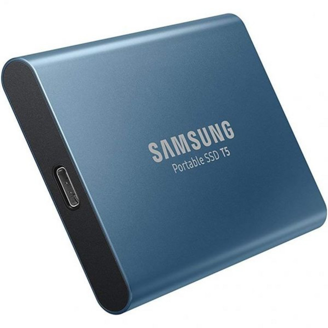 삼성 T5 휴대용 SSD 500GB - 최대 540MB/s USB 3.1 외장 솔리드 스테이트 드라이브 파란색(MU-PA500B/AM), 삼성 T5 휴대용 SSD 500GB - 최대 540MB
