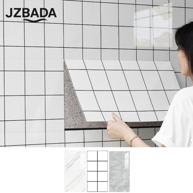 방염 시트 주방 꾸미기 데코 스티커타일 열에 강한 셀프인테리어 10개, 10개입 화이트