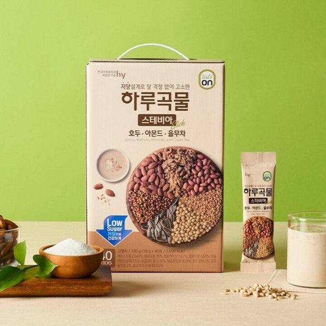 하루곡물 스테비아 호두 아몬드 율무차 (40포) 2박스, 없음, 18g, 40개입