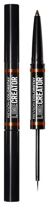 REVLON 리퀴드 아이라이너 & 스모키 콜 펜슬 컬러스테이 라인 크리에이터 아이 메이크업 방수 및 전이 방지 153 She's On Fire 0.1g(0.04온스), 152 Leathercraft