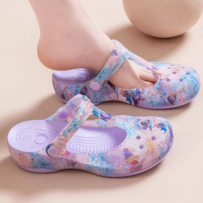 Modern Fashion 여성 플라워 젤리 샌들 발편한 비치 슬리퍼 X85