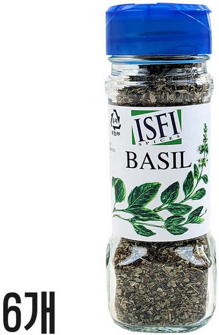 ISFI 바질 향신료, 6개, 18g