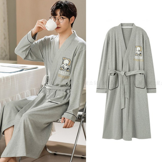 꽃소담 빅사이즈 남자 여자 캐릭터 수면 잠옷 가운 긴팔 샤워가운 MAL26A1142