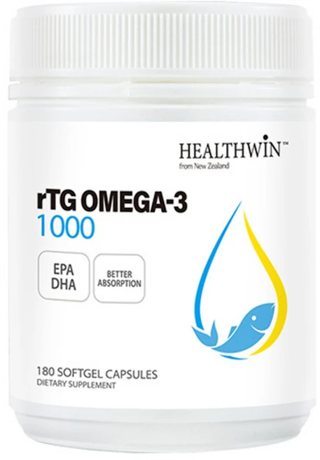 뉴질랜드 헬스윈 rTG 알티지 오메가 3 영양제 비타민 E 180캡슐 Omega3 1000mg RTG, 1개, 180정 - 쿠팡