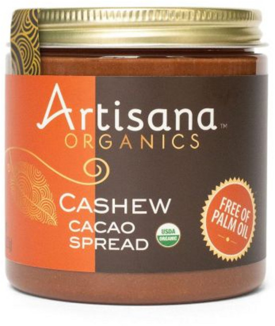 Artisana s Cashew Cacao Spread 9.5oz Sweetened 코코넛 설탕 No Palm Oil, 1개