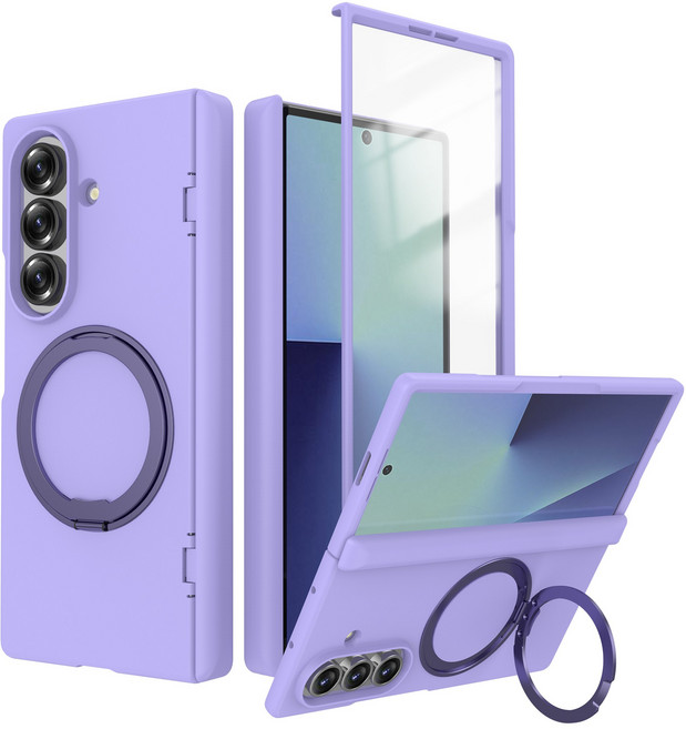 YINUO 갤럭시 Z 폴드 6 7 오토 힌지 가드 magsafe 360도 각도 조절이 거치대 케이스