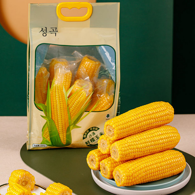 다이어트 식품 진공 즉석 찰옥수수, 8개, 220g