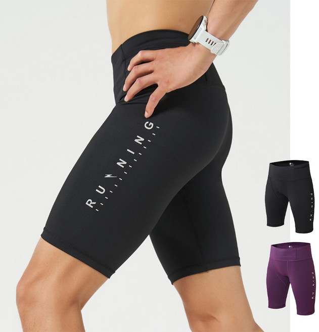 온브레이크 남자 러닝 5부 컴프레션 레깅스 하프 타이즈 러닝복