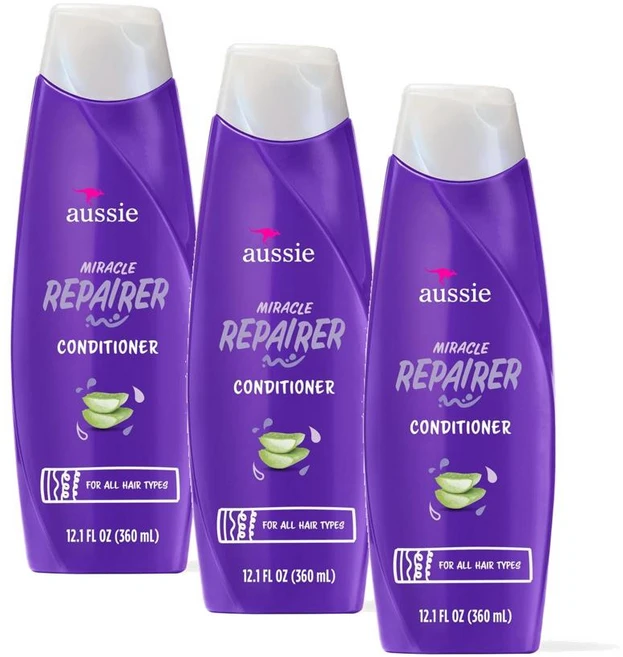 오지 미라클 리페어러 컨디셔너 위드 알로에 Aussie Miracle Repairer Conditioner with Aloe, 3개, 358ml - 쿠팡