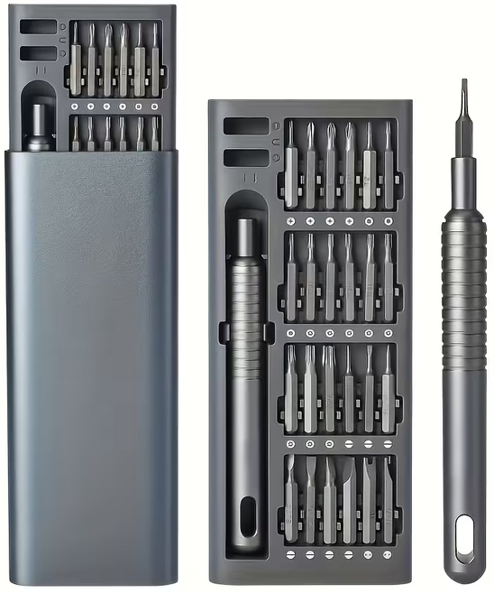 어디서든 손쉽게 사용 가능한 수리용 드라이버 비트 세트, 1세트, 비트 24개 + 드라이버 1개