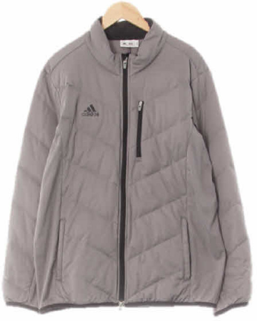 5069 ADlDAS 쿼리그레이 덕다운 로고배색경량패딩집업 [O(34)]
