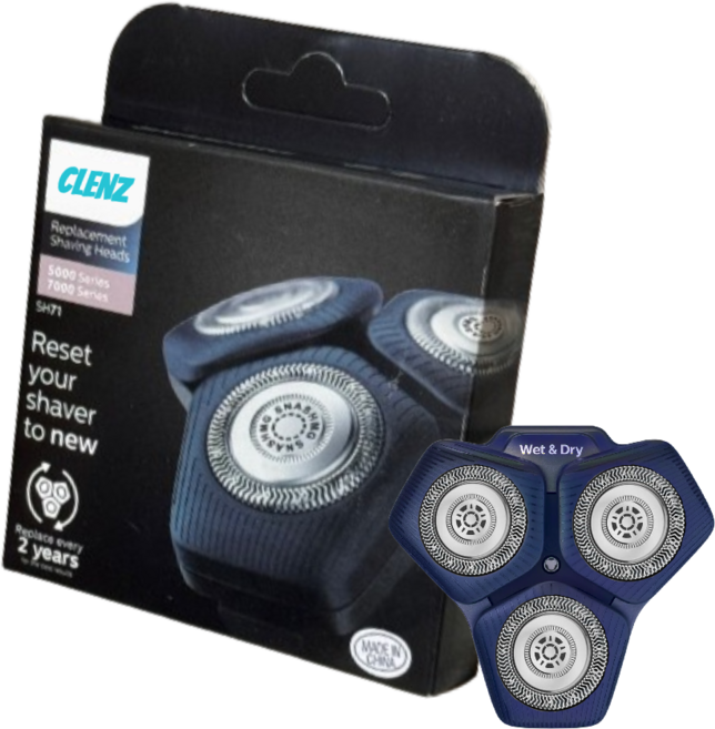 ClenZ 필립스 전기면도기날 SkinIQ S7000 S5000 면도기날 호환용 sh71 헤드