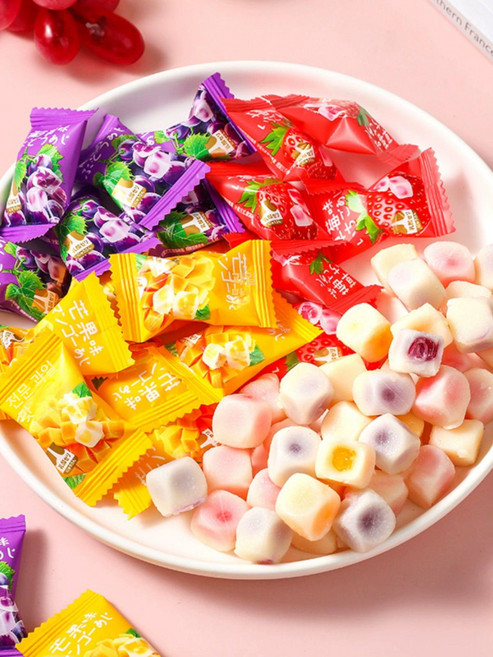 과즙 탑젤리 일본젤리 망고 딸기 잼 과일맛 소프트 캔디 간식 행사 디저트 과일 스위트 구미, 250gx1봉지 과일맛 젤리 약 50개, 1개, 250g