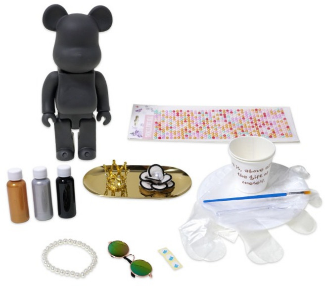 푸어링 아트 - 블랙라벨 / 플루이드 아트 곰돌이 토끼 버니 곰 인형 피규어 브릭베어 물감 미술 놀이 홈스쿨 엄마표미술 어린이집 유치원 준비물 문화센터