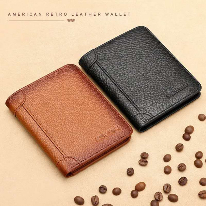 남성 프리미엄 소가죽 심플 반지갑 N2036