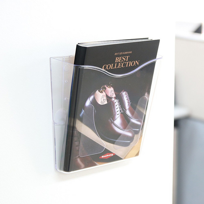[플러스아크릴] 매거진랙 잡지 꽂이 브로셔, A6다용도케이스, 1개