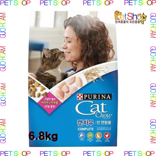 퓨리나 캣차우 컴플리트 고양이 사료, 소화기능/췌장/위개선, 6.8kg, 1개