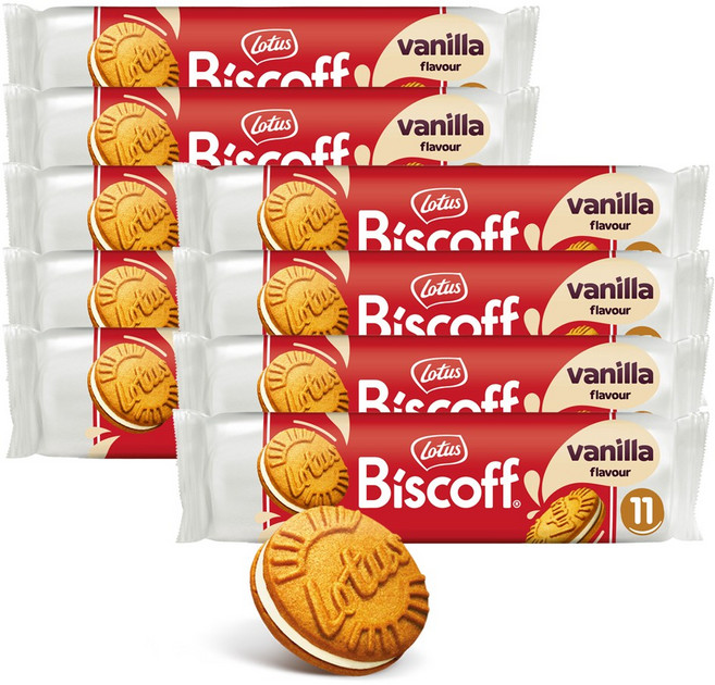 로투스 비스코프 샌드 바닐라맛, 110g, 9개