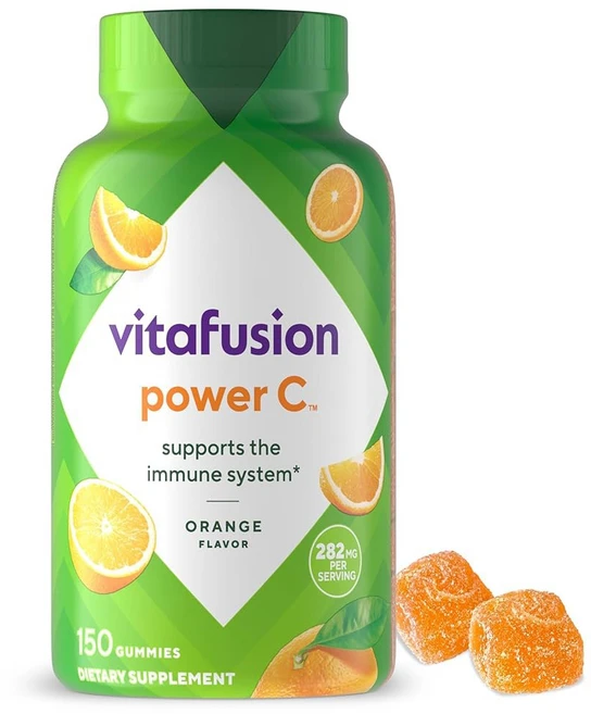 면역 지원을 위한 비타퓨전 파워 C 비타민 구미 오렌지 향 282mg 미국 최고의 구미 브랜드 50일 공급량 150개, Gummies, 150정, 1개 - 쿠팡