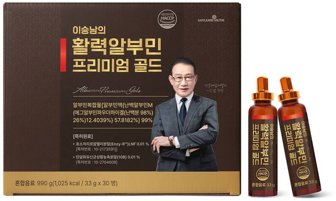이승남의 마시는 활력 알부민 프리미엄 골드 특허원료 고함량, 30개, 33ml