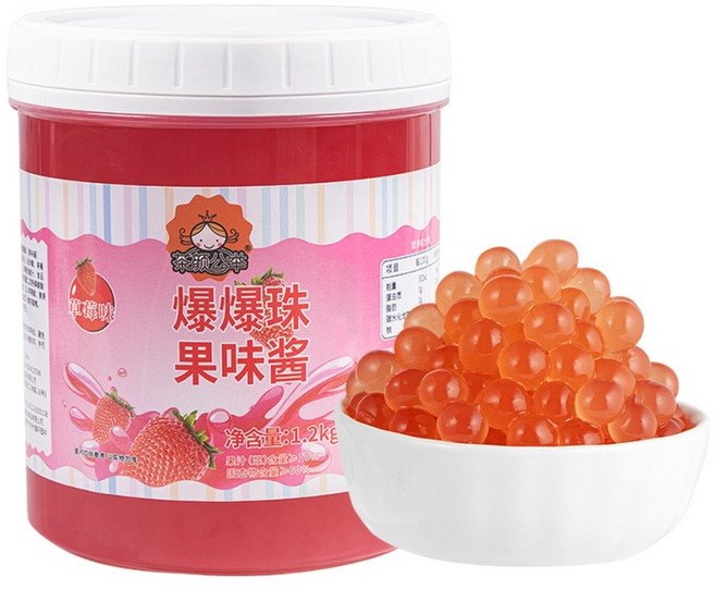 타카오펄 1.2kg 과일맛 밀크티펄 빙수 팝핑보바 버블티펄 칼라 토핑 딸기펄 음료 화이트펄, 1개, 1개입