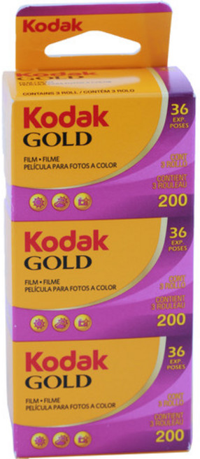35mm 필름카메라 컬러필름, 코닥 골드 200/36 멀티팩 (3롤), 1개