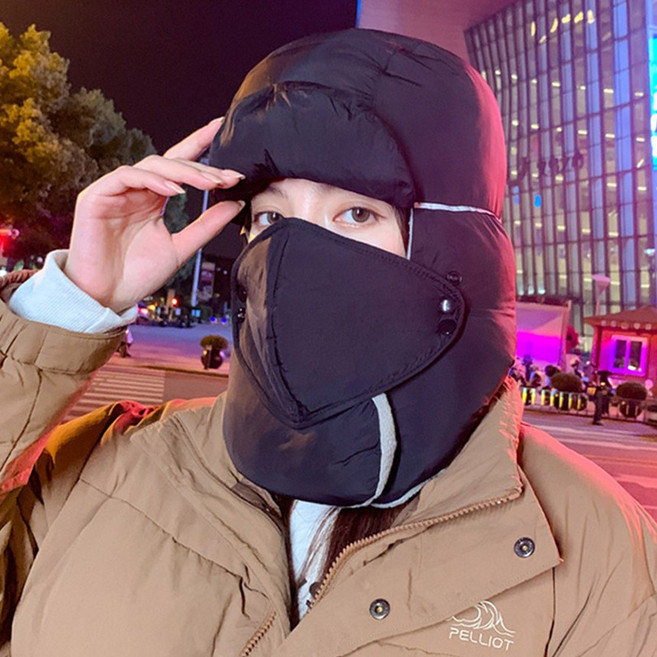 컬트 패딩 바라클라바 방한 겨울모자 후드 넥워머, Cult A1.패딩 바라클라바 블랙, 1개