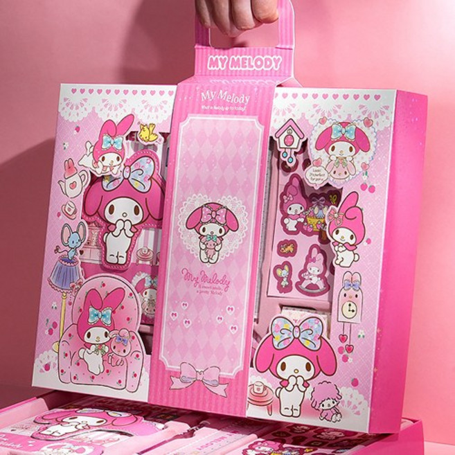 산리오 다이어리 꾸미기 문구세트 선물세트 입학선물, 1개, 마이멜로디