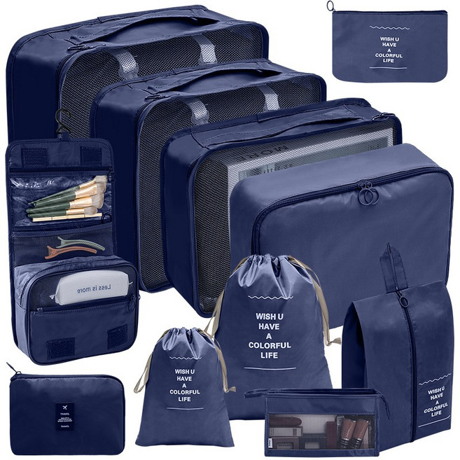 24H LAB 여행용 11종 세트 파우치 백인백 이너백 세면도구 캐리어 정리백 신발 워시백 출장 정리 화장품 목욕 가방