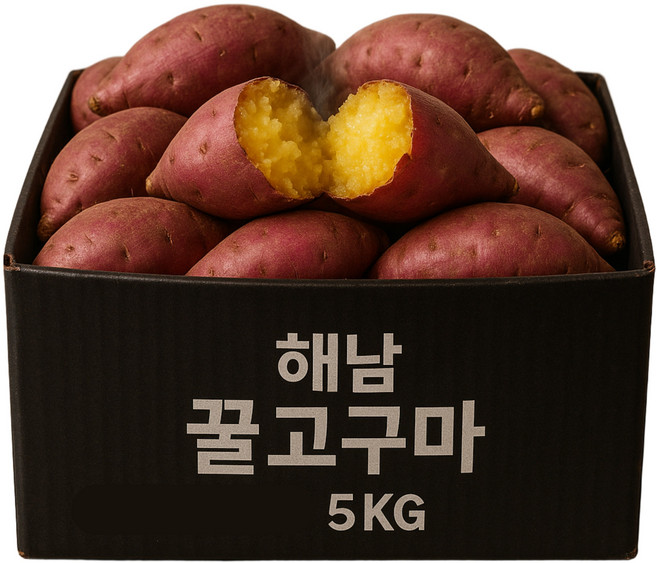 흙과밭 초고당도 해남 꿀고구마, 1박스, 한입 5kg