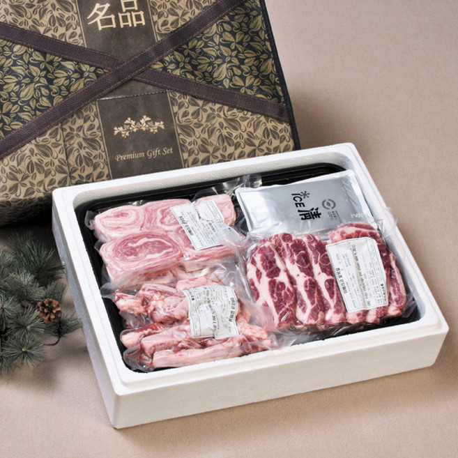 프리미엄 이베리코 흑돼지고기 선물세트 2.4kg, 1개