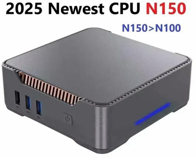 SZBOX 2025 CPU N150 미니 PC 윈도우 11 프로 DDR4 16GB 512GB M.2 SSD 와이파이 원격 제어 5 BT 4.2 1000M LAN 게이머 컴퓨터, [02] AU, [01] N150 Barebone NO KEY