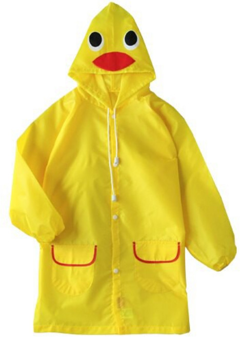 可愛造型耳朵連帽雨衣 女童洋裝式防潑水外套