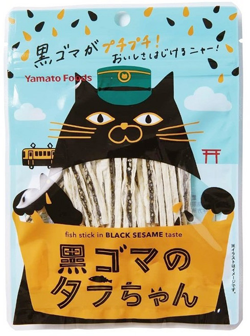 야마토푸드 타라짱 어육포 깨스틱 검은깨맛 오징어안주 마른안주, 20g, 5개