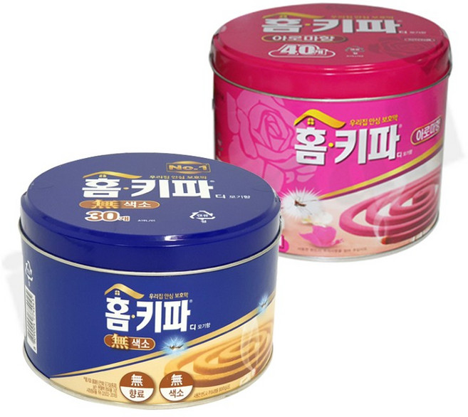 홈키파 캔 모기향 30P 40P 모기 기피 해충 벌레 무색소 아로마향, (무색소 30P)