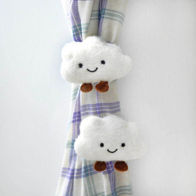 케이트가든 자체제작 구름 커튼 집게 2P 세트, 1개, 화이트