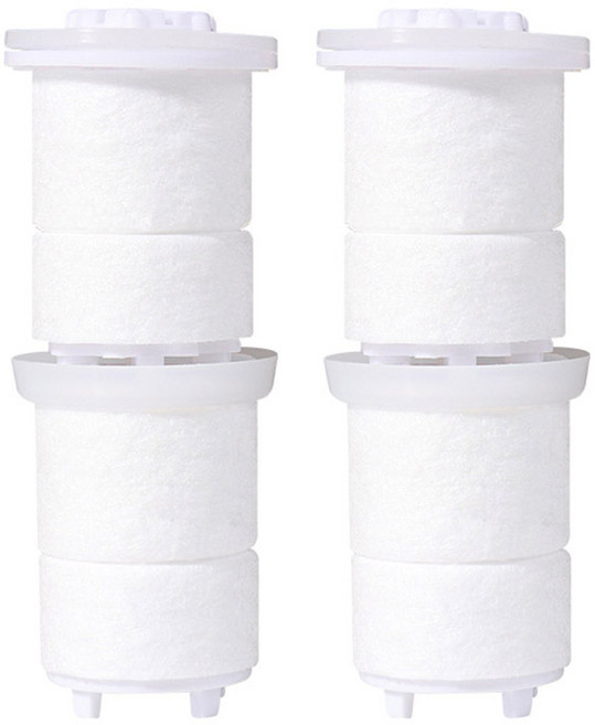 캠핑용샤워기 아쿠아듀오 2단케어 필터 샤워기 녹물필터 4ea, 1개, 화이트