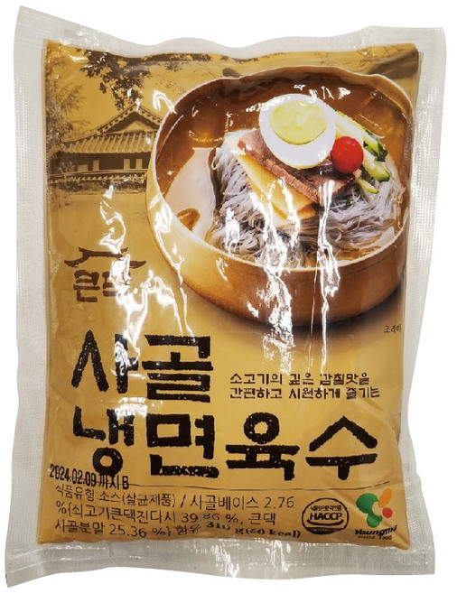 큰댁 영미 사골 냉면육수 310g, 1개
