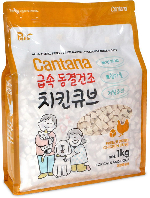칸타나 동결건조 치킨 큐브, 닭, 1kg, 1개