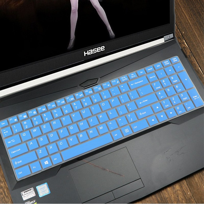 레이시온 911 에어 현무4 제다이 노트북 키보드 커버 필름 적용 15.6인치, 반투명 블루, 하나, 1개