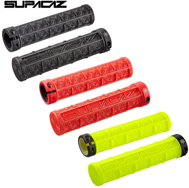수파카즈 그리집스 MTB 하이브리드 자전거핸들바 그립 손잡이, 네온옐로우, 1개