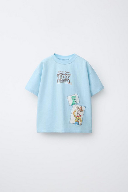 ZARA TOY STORY © DISNEY PIXAR 패치 티셔츠 - 하늘색