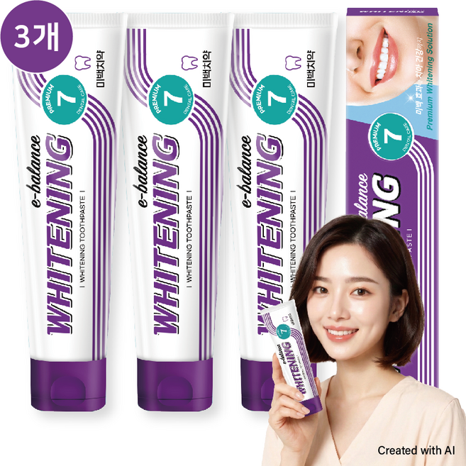 36년 금호덴탈제약 화이트닝 이밸런스 미백치약, 3개, 150g