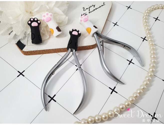 可愛貓掌指甲工具保護套, 1個, 黑色貓掌【一個入】, 黑色貓掌