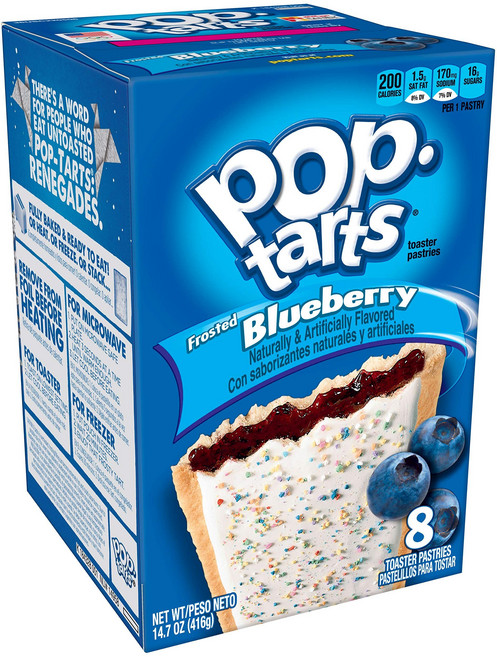 팝타르트 아침 토스터 페이스트리 프로스팅 블루베리 맛 대 Pop-Tarts Breakfast Toaster Pastries Frosted Blueberry Flavored, 416g, 1개