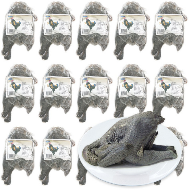 가나안식품 [도매] 오골계 대 대용량 업소용 생닭 백숙 몸보신 한방약재, 15개